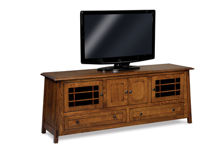 FVE-072-CB-BP 4 Door, 2 Drawer Media Stand