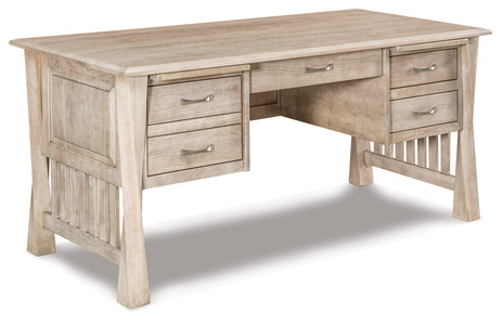 FVD-3065-LA Arc 4 Drawer Desk W/Finished Backside