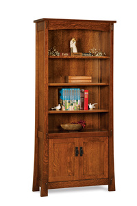 FVB-010-MD 4 Shelf, 2 Door Bookcase