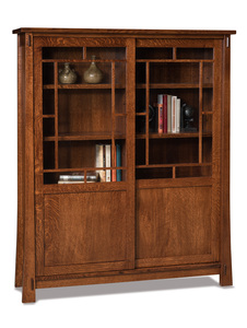 FVB-5466-MD 8 Shelf, 2 Door Bookcase