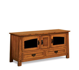 FVE-032-MD-BP 3 Door, 2 Drawer Media Stand