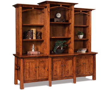 FVBB-2590-HT-A 6 Door Backbar With 3 Pc. Hutch On Top