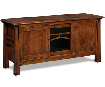 FVE-060-A-BP 3 Door Media Stand (2 Hidden Drawers)