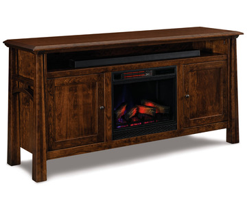 FVE-3672-A-FP 36" High, 2 Door Media Stand W/Fireplace
