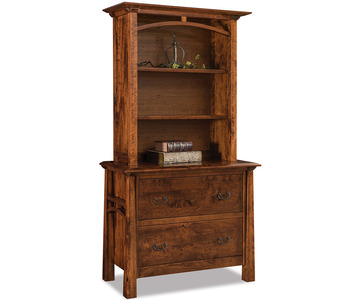 FVL-2144-HT-A 2 Drawer Lateral File Cabinet With Bookcase