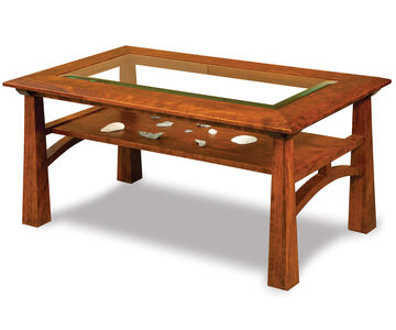 FVCT-A-GT Glass Top Coffee Table W/Shelf
