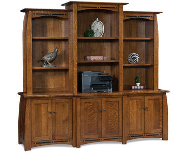 FVBB-2590-HT-BC 6 Door Backbar With 3 Pc. Hutch On Top