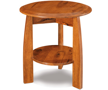 FVET-22R-BC 22" Round End Table W/Shelf