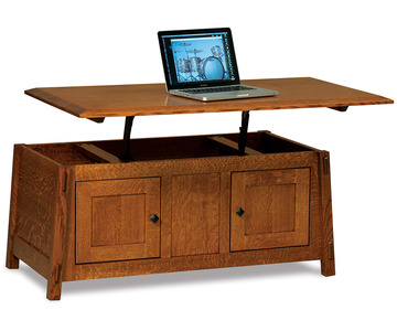 FVCT-CB-EN-LT Enclosed Lift Top Coffee Table W/Doors