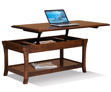 FVCT-EN-LT Open Lift Top Coffee Table W/Counter Weight