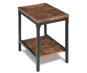 FVET-S/W-HT Steel/Wood End Table W/Shelf
