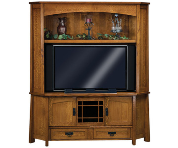 FVE-053-MD 3 Door, 2 Drawer, 2 Pc. Corner Hutch