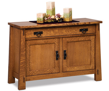 FVST-MD-EN Enclosed Sofa Table W/Drawer, Doors & Shelf
