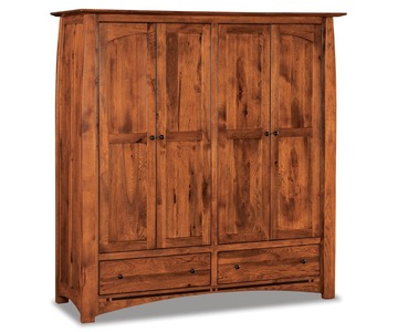 JRBC-050-1 Double Wardrobe Armoire; 2 Drawer, 4 Door