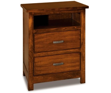 JRF-029-2 2 Drawer Nightstand With Opening