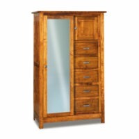 JRF-052-1 Sliding Door Chifferobe; 5 Drawer, 2 Door