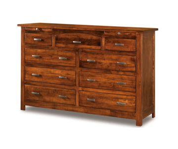 JRF-067-1 9 Drawer Dresser W/Arch Drawer, 2 Jewelry Dw
