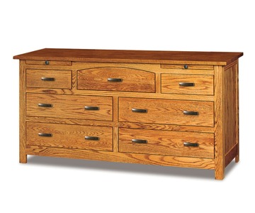 JRF-067 7 Drawer Dresser W/Arch Drawer, 2 Jewelry Dw