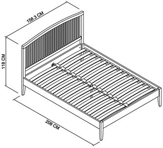 150cm Slatted Bedstead King