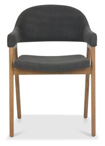 Upholstered Arm Chair - Dark Grey Fabric