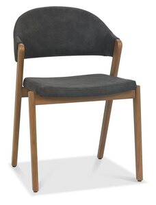 Upholstered Chair - Dark Grey Fabric