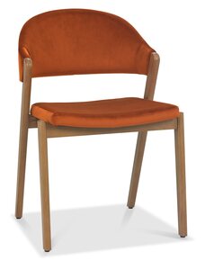 Upholstered Chair - Rust Velvet