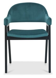 Upholstered Arm Chair - Azure Velvet