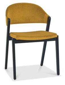 Upholstered Chair - Mustard Velvet