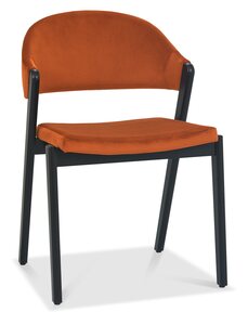 Upholstered Chair - Rust Velvet