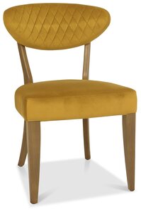 Upholstered Chair - Mustard Velvet