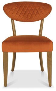 Upholstered Chair - Rust Velvet