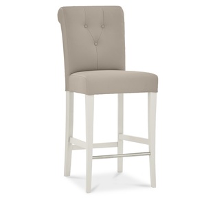Upholstery Bar Stool - Grey Bonded Leather