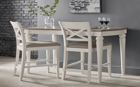 X Back Bar Stool - Grey Bonded Leather