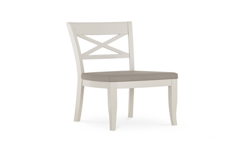 X Back Chair - Grey Bonded Leather