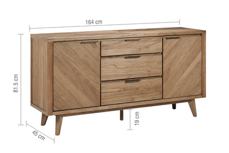 Willis & Gambier Sorrento SOR23SBELM 2 Door 3 Drawer Sideboard