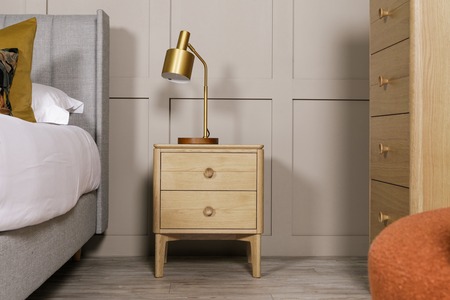 Had-410-NA Bedside Table - Oak Natural