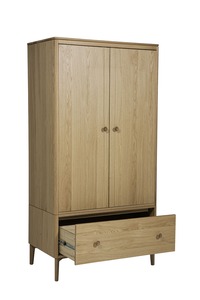Had-422-NA 2dr Wardrobe - Oak Natural