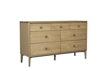 Had-413-NA 7dr Wide Chest - Oak Natural