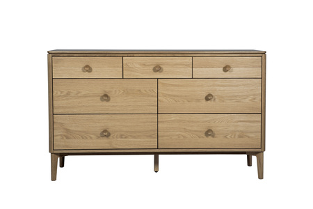 Had-413-NA 7dr Wide Chest - Oak Natural