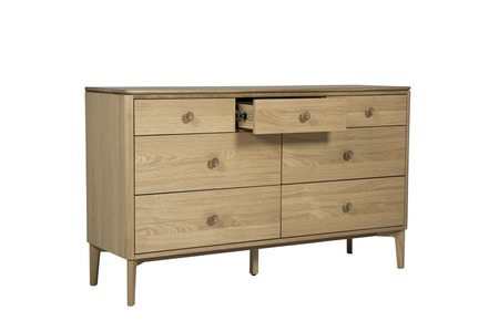 Had-413-NA 7dr Wide Chest - Oak Natural