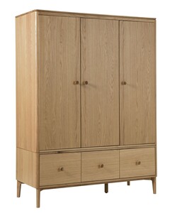 Had-423-NA 3dr Wardrobe - Oak Natural