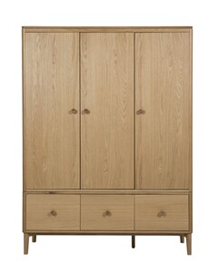 Had-423-NA 3dr Wardrobe - Oak Natural