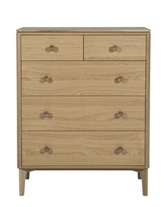 Had-411-NA 5dr Medium Chest - Oak Natural