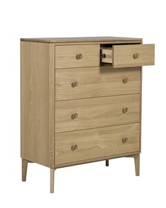 Had-411-NA 5dr Medium Chest - Oak Natural