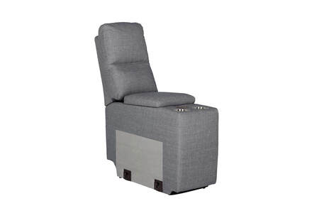 Rus-309-CL Console Console Sectional (with USB Charger) - Charcoal Fabric