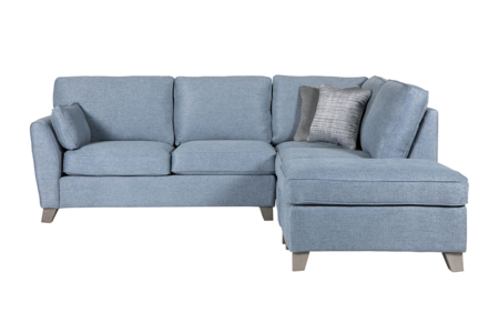 Ctl-307-BL-RHF Corner Group Fixed - Blue (RHF) (2 Scatter Cushions)