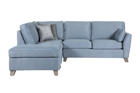 Ctl-307-BL LHF Corner Group Fixed - Blue (LHF) (2 Scatter Cushions)