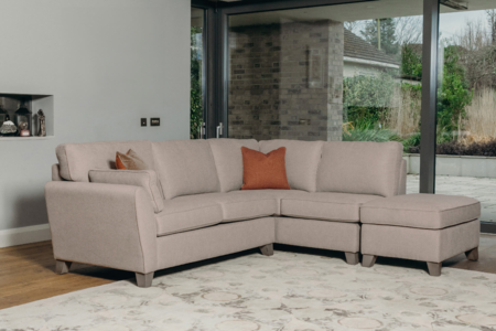 Ctl-307-BT-RHF Corner Group Fixed - Biscuit (RHF) (2 Scatter Cushions)