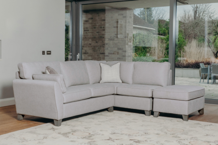 Ctl-307-LTGY RHF Corner Group Fixed - Light Grey (RHF) (2 Scatter Cushions)