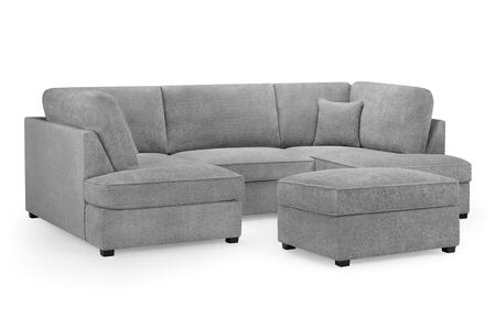 Boucle U Shape Corner Sofa